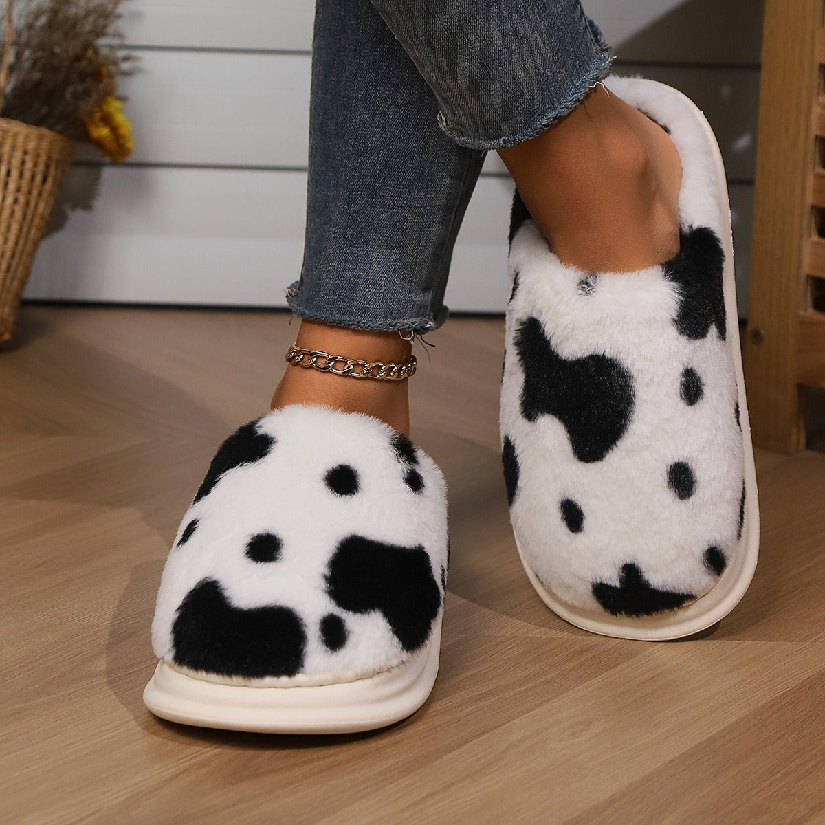 Cute Cow Spotted Slippers