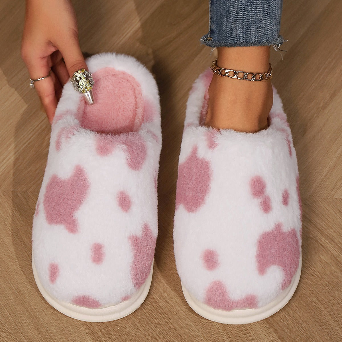 Cute Cow Spotted Slippers