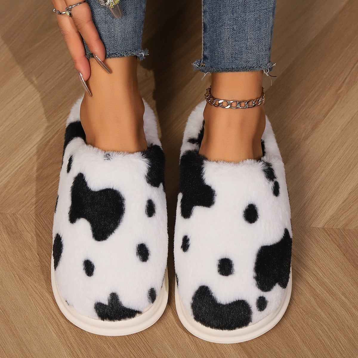 Cute Cow Spotted Slippers