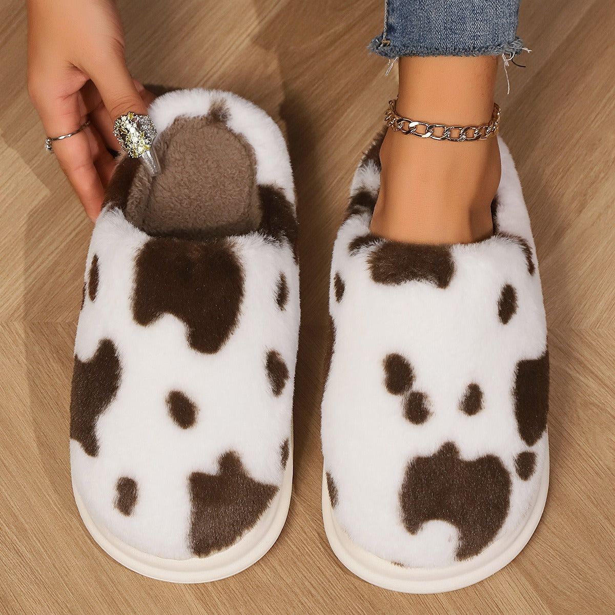 Cute Cow Spotted Slippers