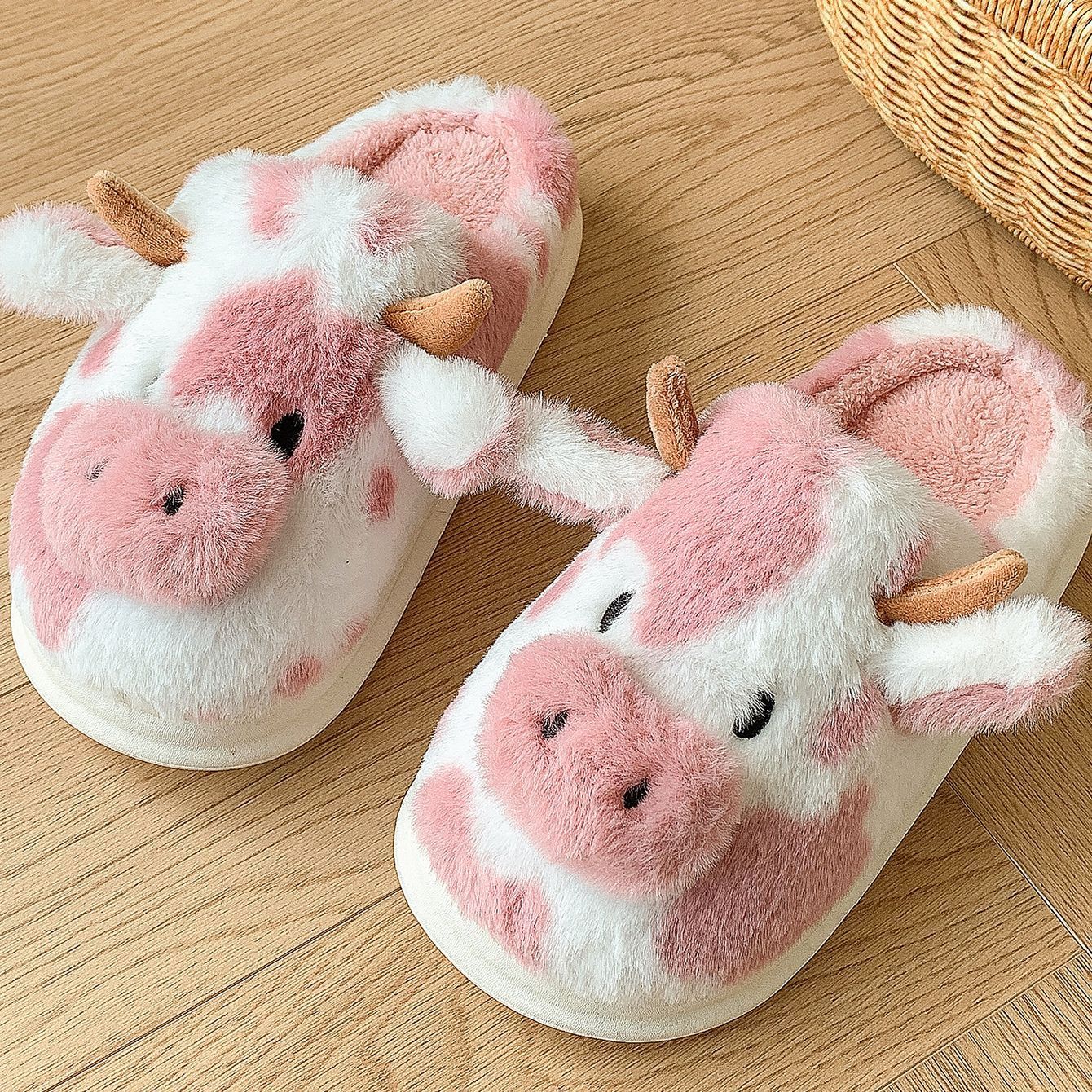 Cow Plush Slippers