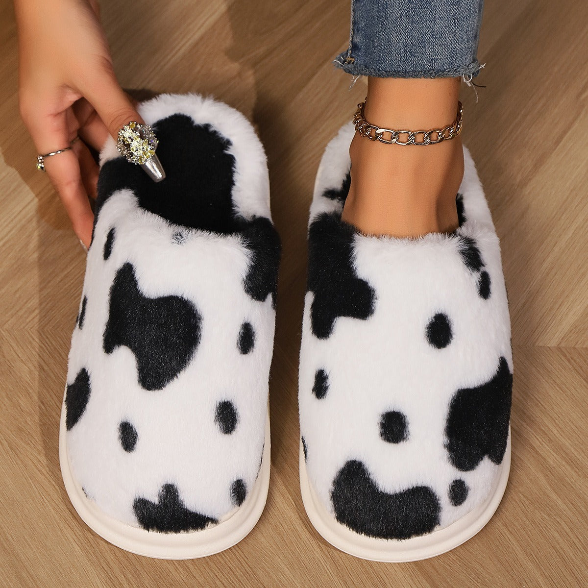 Cute Cow Spotted Slippers